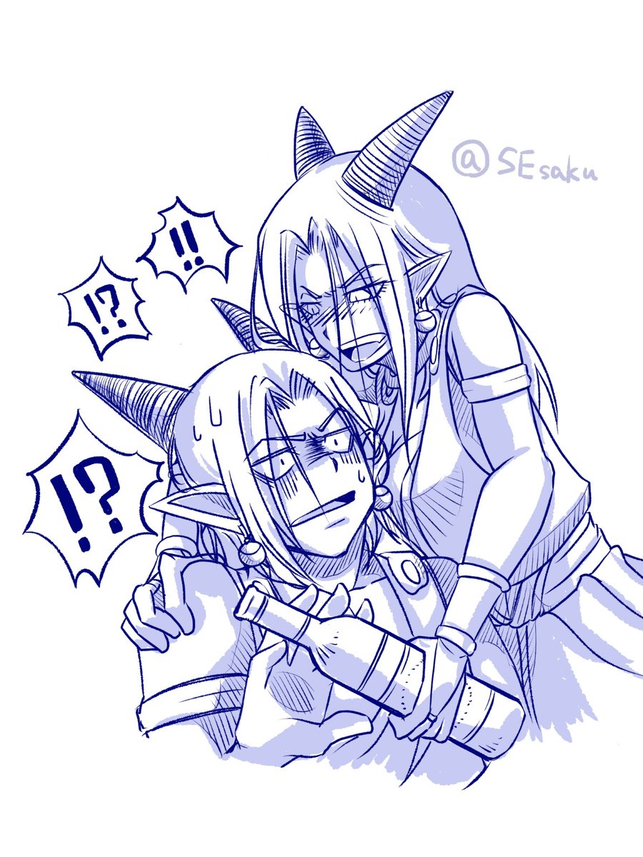 Se女子 Saku 無言フォロー失礼します ドラクエ10 ドラクエx Dqx エステラ トビアス 色塗りしてみた絡み酒 笑