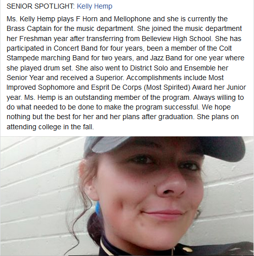 nmhs_music's tweet photo. Senior Spotlight 4/30/2020
Kelly Hemp
#Classof2020 #Seniors #ColtsinMusic #SeniorSpotlight
@nmarion_high @KinardsConnect1 @OcalaPreps @OcalaStarBanner
For full post follow the link below:
https://t.co/739BlCxeQA https://t.co/pLtlqwg62u