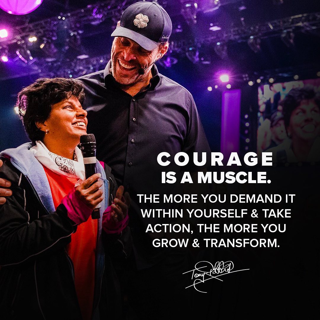 TonyRobbins's tweet photo. Courage. 💪The more you DO it, the more you DO it!

The most exciting thing about this SUPER POWER is that you already possess it. 🦸🦸🏽‍♀️It's available to you NOW. In the very next moment we can use this mighty force if we merely muster the COURAGE to claim it. https://t.co/6PQzzZ1ZfX