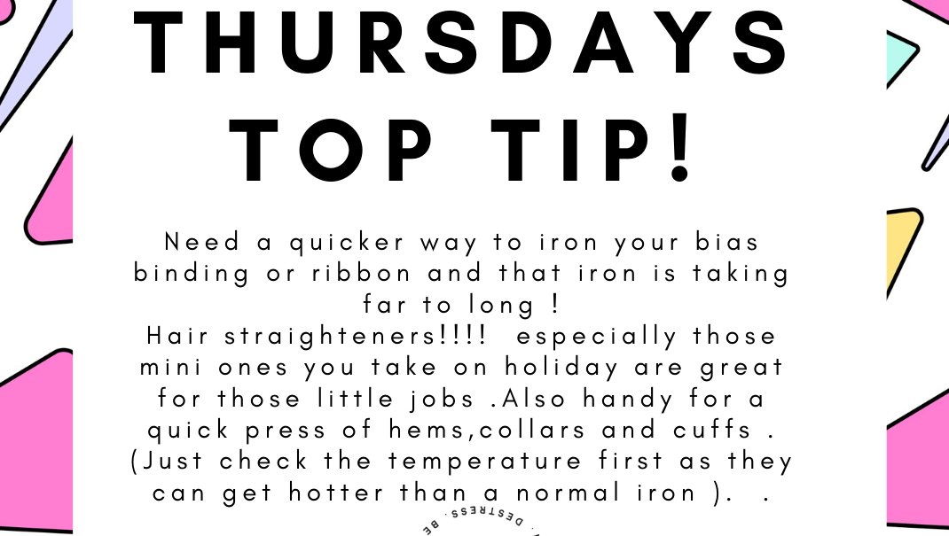 SewBirmingham's tweet photo. Time for this week's top tip .😀
Always trying to find a new way of doing something.
There is never a right or wrong way when it comes to sewing as long as your happy with it that's the main thing 😍 https://t.co/JbzilOCMcy