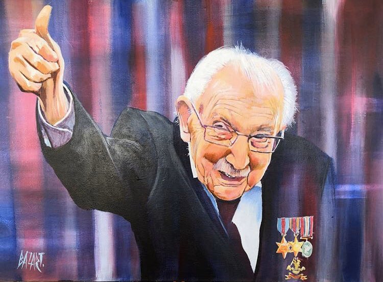MJSalesSupport's tweet photo. Happy 100th birthday Colonel Tom Moore 🌈✨ https://t.co/oXYbXrtoyz
