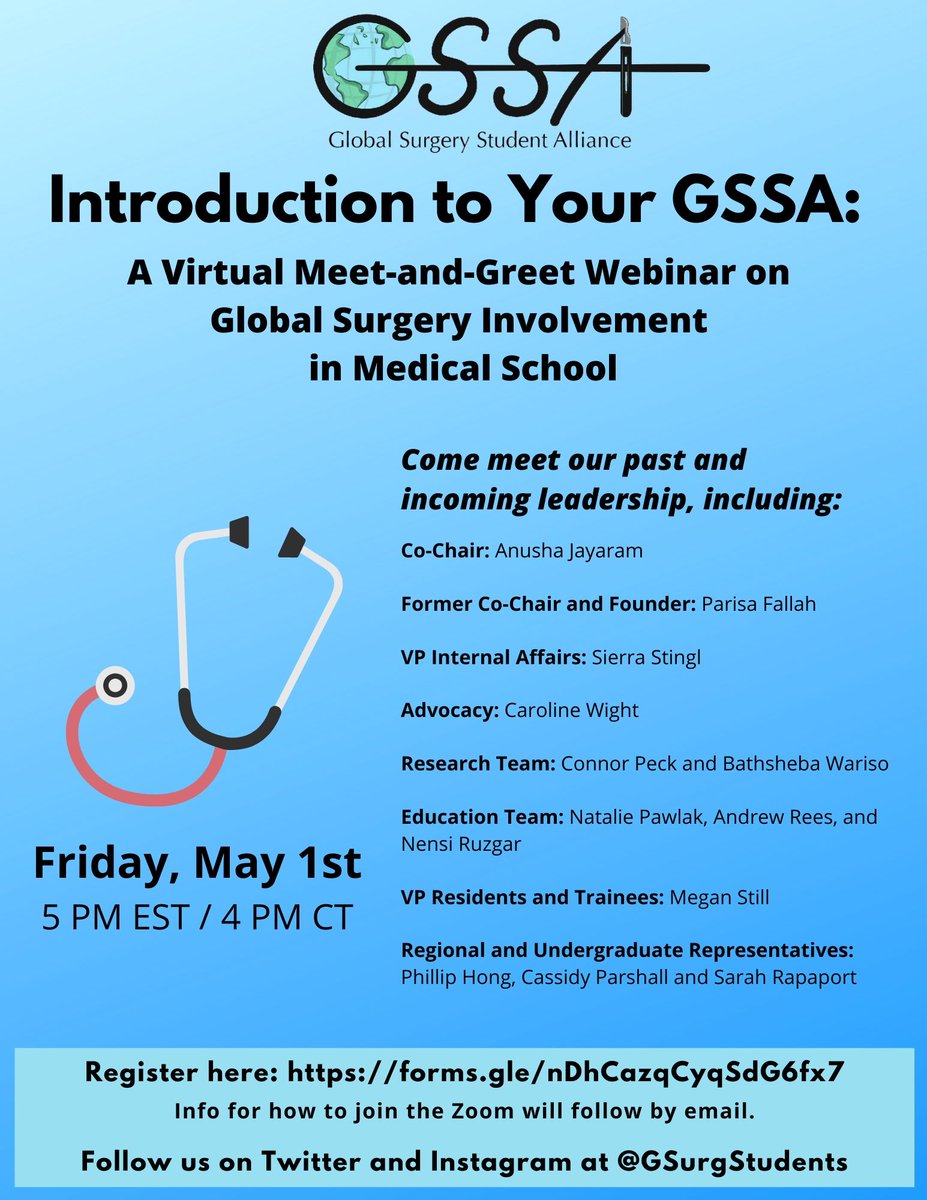 gsurgstudents's tweet photo. Calling all incoming #medstudents interested in #globalhealth! Join us tomorrow evening for a #SecondLook about how to get involved with #GlobalSurgery research and advocacy in #MedSchool. If you are a #GSIG #GHIG, please RT to help spread the word: https://t.co/HWTpYlczpo https://t.co/OCy3qRDZJf