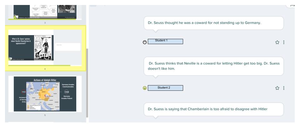 Mrs_Tyoe's tweet photo. Used @PearDeck  for the first time today with @MalvernPrep 8th graders as we looked at appeasement as a cause of WWII - student engagement = 100%  
I see more interactive presentations in our future! https://t.co/PvufvCDfGa