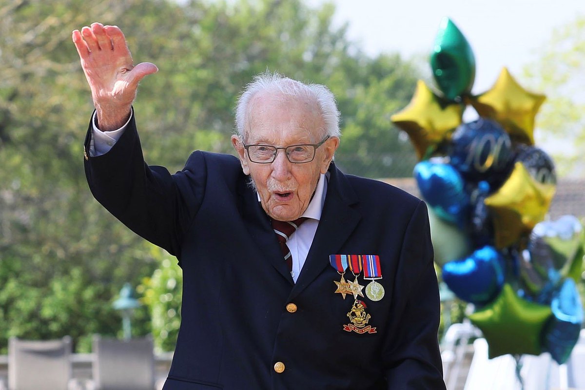 Happy 100th Birthday to Colonel Tom Moore! 

You truly are an inspiration, a fantastic role model. A true hero , we are extremely proud of you and the whole country salutes you. From all of the team at O/C/Davies and the entire nation.❤️❤️🌈🌈 #ColonelTomMoore