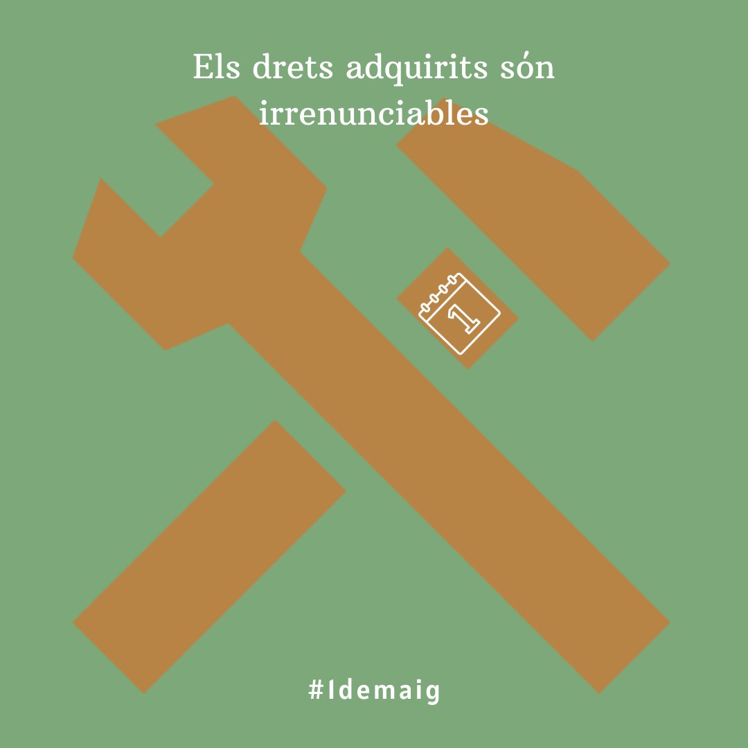 Els drets adquirits són irrenunciables!! Feliç dia treballadores i treballadors de món!

#1demaig #diainternacionaltreball