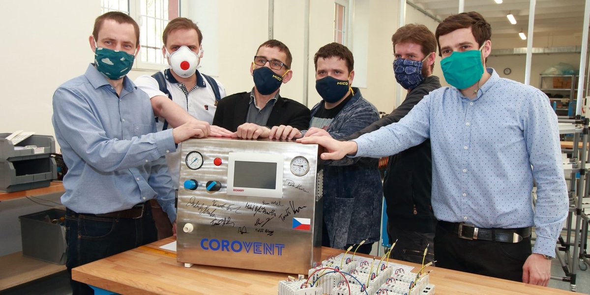 PragueMorning's tweet photo. Great news! Czech prototype ventilator #CoroVent took 2nd place in European #hackathon

https://t.co/0C4Z2zxPbu https://t.co/WgCw7xqTFF