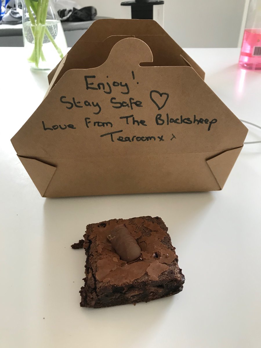 Just had some absolutely  amazing chocolate brownies delivered to our door from The Black Sheep Tearoom in Lytham <a href="/tearoom_the/">the black sheep tearoom</a> 👍👍👍 #Lytham #brownies