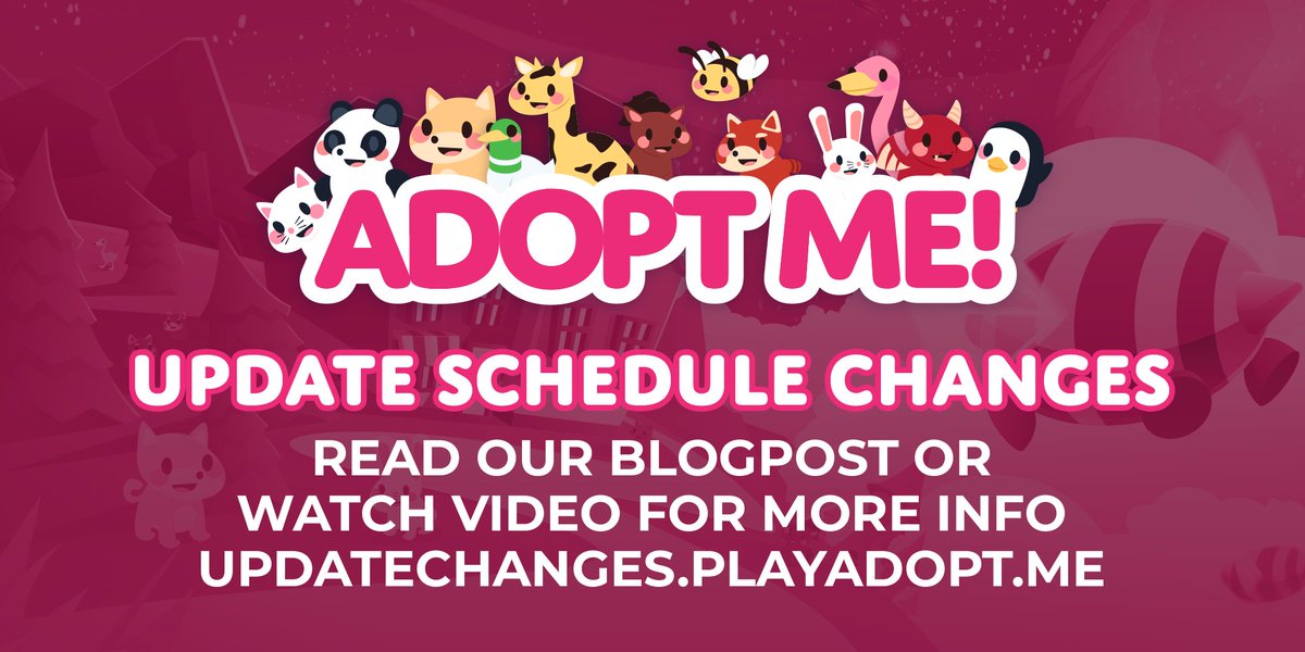 Adopt Me On Twitter Adopt Me Will No Longer Update On Friday Evenings This May Be A Shock To Some Of You But We Re Confident This Will Be A Good Change For - roblox adopt me codes list may