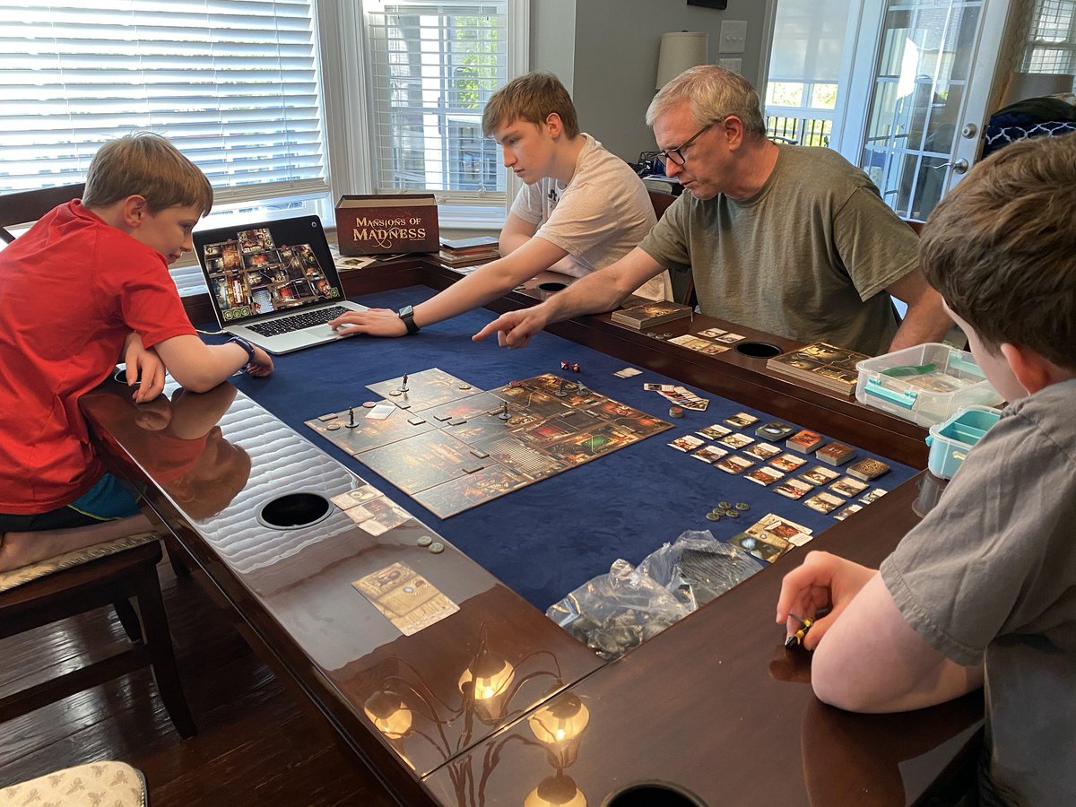 game_tables's tweet photo. Michele sent this #RealCustomerPhoto of her family playing #MansionsofMadness by @FFGames on her $2399 Banquet Game Table for our Photo Contest.
Customers, send in your tabletop game photos by May 1st—you could win a $100 VISA gift card!
https://t.co/koScshZjno https://t.co/IgC8B3Kejl