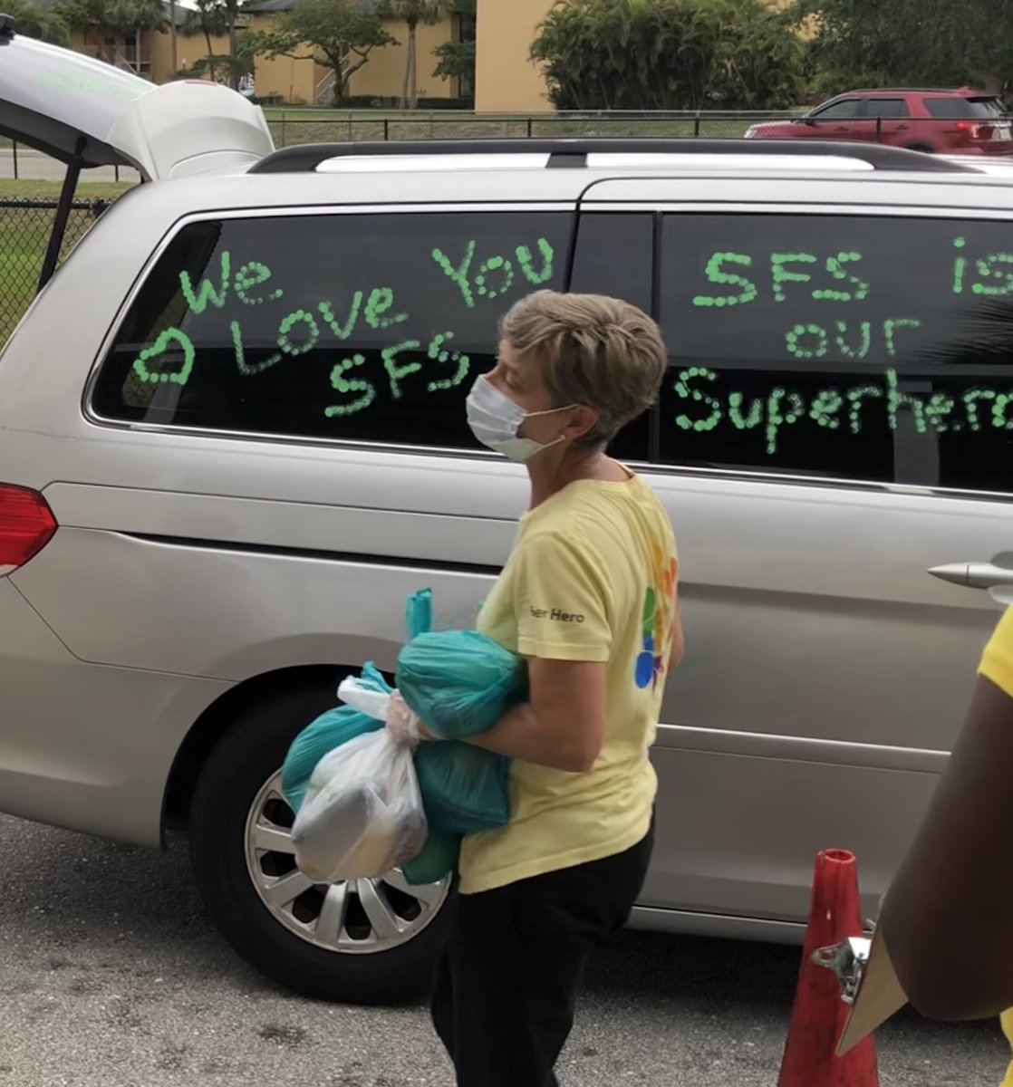 School Food Service staff members really are superheroes! They've served 1,400,000 free meals since schools closed. Join us in celebrating our School Lunch Heroes again next Thurs., May 7, by wearing yellow when picking up food at 51 school sites, 9am-12pm palmbeachschools.org/feedingsites