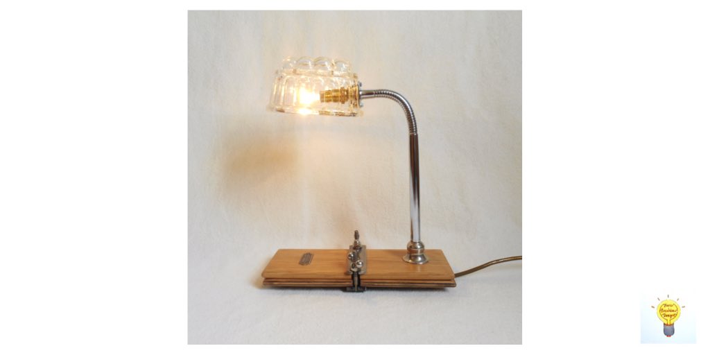 FBradshawDesign's tweet photo. 👔A vintage #tiepress repurposed into a stylish desk lamp, with a #jellymould glass shade. #giftforhim ?
Now available in my Etsy shop 
https://t.co/PKuxrFM78S https://t.co/Lgn1WRW7PL