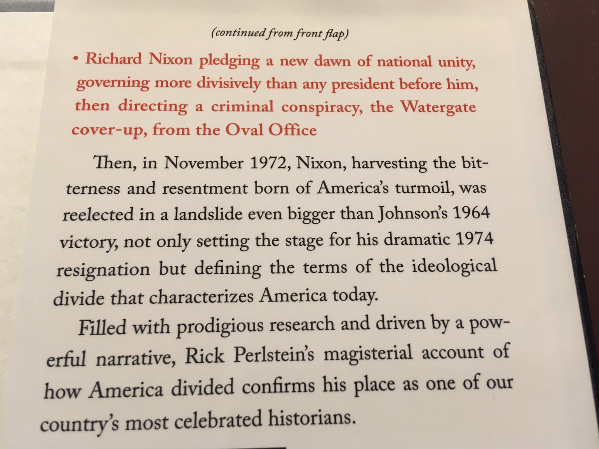 Suggestion for April 30 ... Nixonland: The Rise of a President and the Fracturing of America’s (2008) by Rick Perlstein.