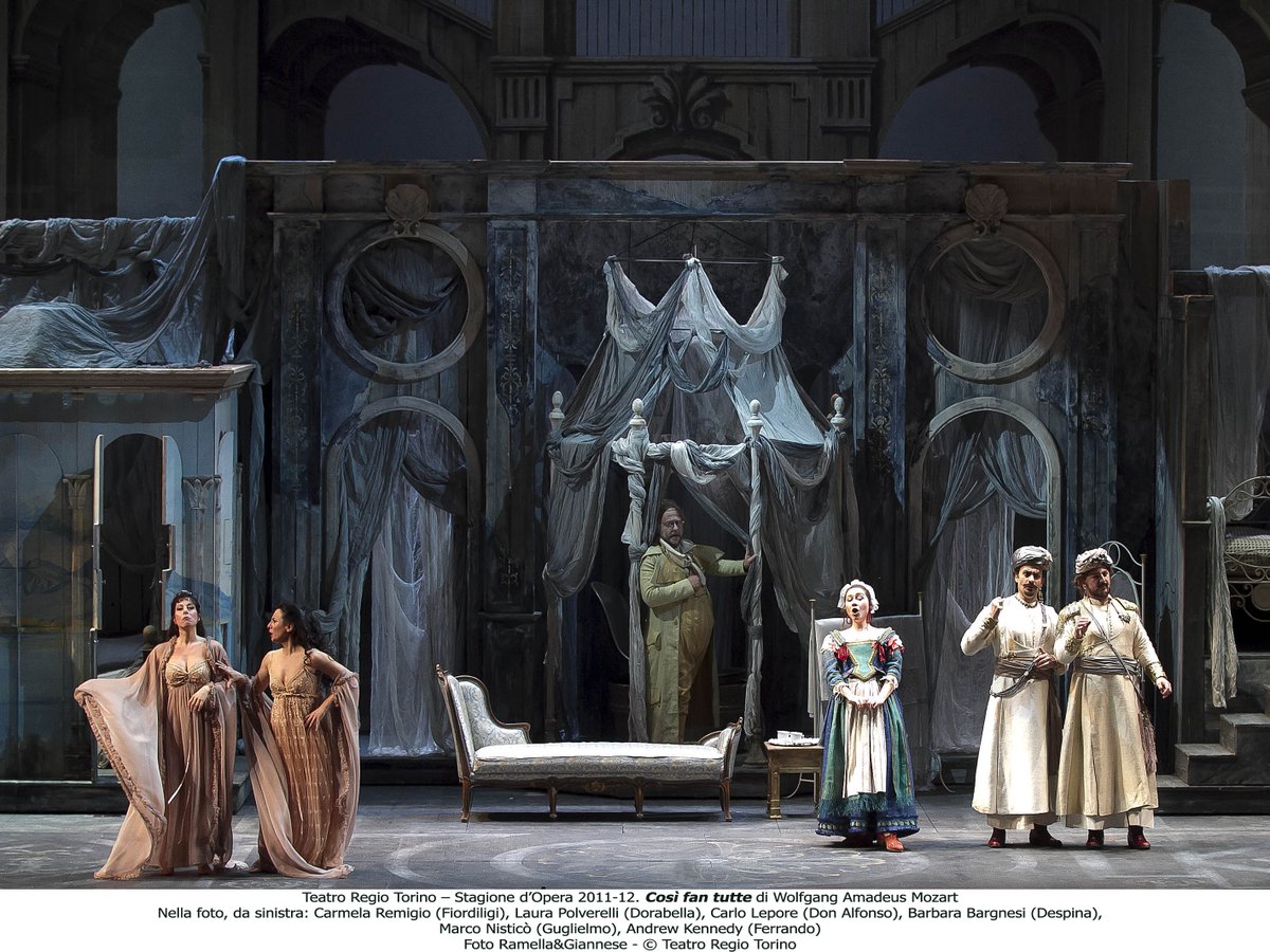 TeatroRegio's tweet photo. Il titolo più raffinato e filosofico della trilogia Mozart/Da Ponte nell'allestimento che #EttoreScola scelse per il debutto nella regia lirica. Rivedi su @RaiPlay “Prima della Prima” dedicato a #Cosìfantutte!
▶️ https://t.co/HD45Oky5fu
#operaonthesofa https://t.co/aDNhkGlshj