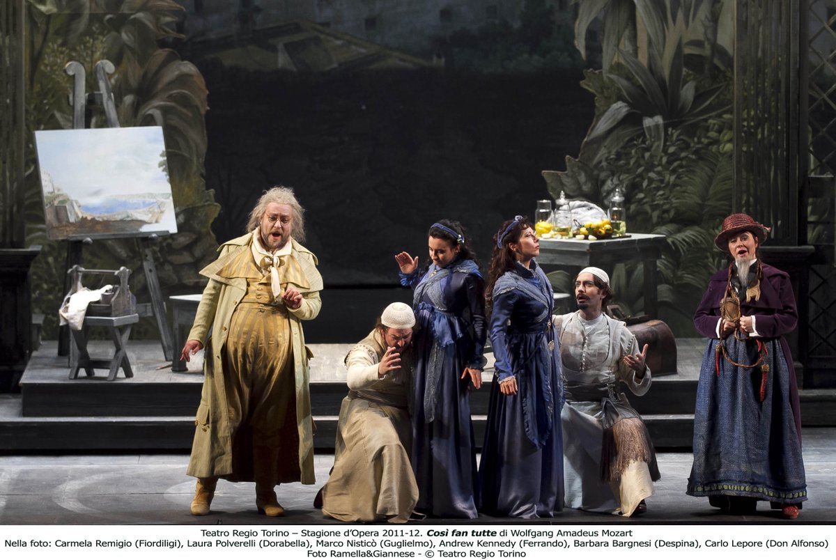 TeatroRegio's tweet photo. Il titolo più raffinato e filosofico della trilogia Mozart/Da Ponte nell'allestimento che #EttoreScola scelse per il debutto nella regia lirica. Rivedi su @RaiPlay “Prima della Prima” dedicato a #Cosìfantutte!
▶️ https://t.co/HD45Oky5fu
#operaonthesofa https://t.co/aDNhkGlshj