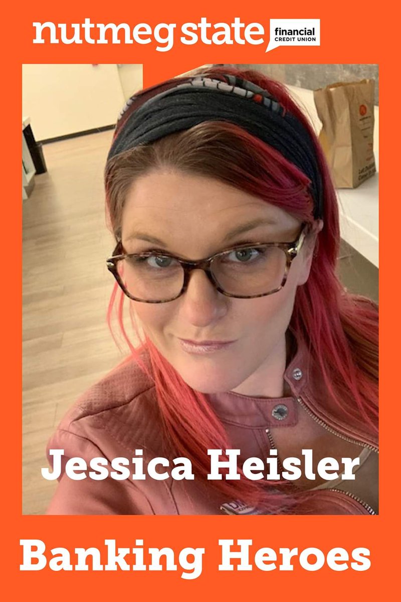 NutmegStateFCU's tweet photo. We continue the salute to our employees who are working on the front lines in our branches! They are our #BANKINGHEROES. Our banking hero of the day is Senior DMV Express Service Rep, Jessica Heisler! THANK YOU Jessica! #financialfirstresponder @CTCreditUnions https://t.co/IExunSf2Eo
