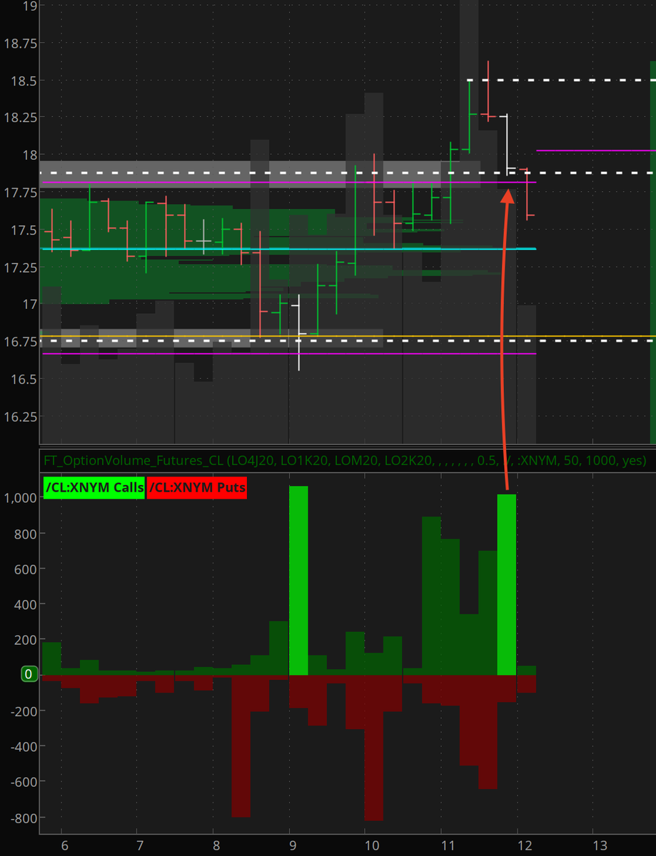 FuturesTrad3r's tweet photo. Another #OptionVolume spike in $CL_F calls today, this time selling pressure overwhelmed buyers to the downside.
#CL $CL  #CL_F $CL_F #energy #oil #OOTT
#trading #daytrading #Futures https://t.co/5Wfcmc3dyk