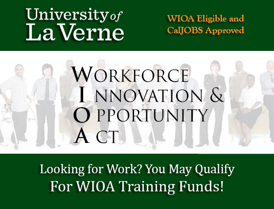 ulv_exlearning's tweet image. Are you an unemployed veteran? If so, please read this. Do you know that the Workforce Innovation and Opportunity Act (WIOA) is designed to help job seekers access employment, education and training? Reach out for more details at jrush@laverne.edu - we&apos;d love to help you.