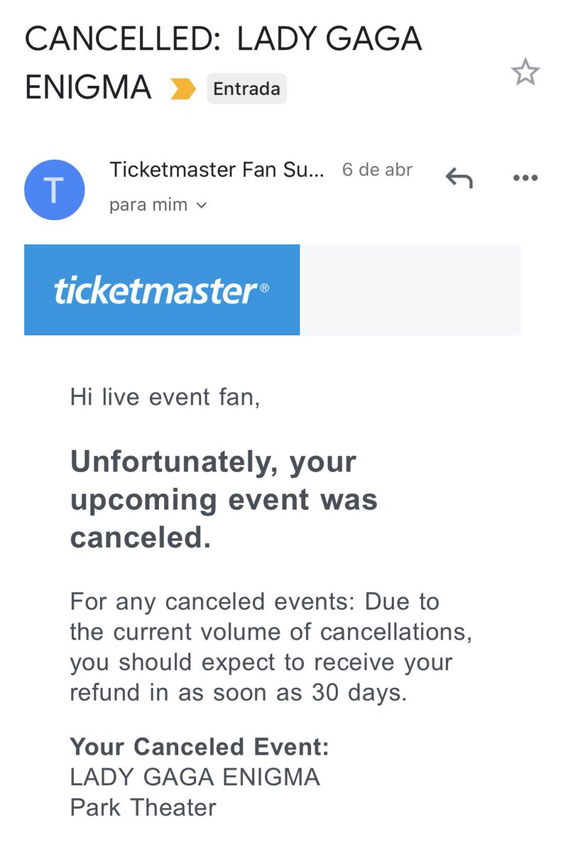 wthrafael's tweet photo. Off: (literalmente) O início de um sonho, deu tudo errado.

Hoje, depois de 8 anos, estaria me preparando p assistir o primeiro show da Gaga pós lançamento do Chromatica, dps visitando meus amigos de Michigan e tendo o melhor niver de todos. Infelizmente o Corona fudeu tudo 😭 https://t.co/tdP4N1sGRd