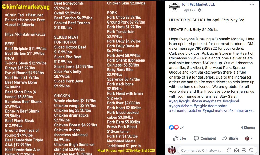 Kim Fat Market is here to MEAT your needs <3  
What a superb selection! kimfatmarket.ca
#Yegdt #Yegcc #YegChinatown