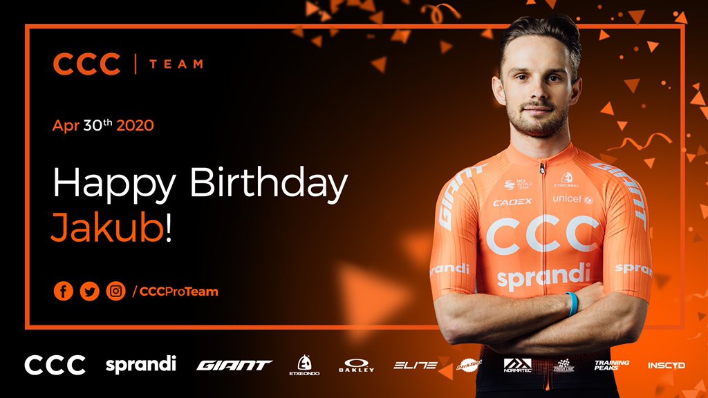 Happy birthday <a href="/jakubmareczko/">Jakub Mareczko</a>! 

We hope you’ve had a great day 🎈 🎁 🎂

#RideForMore