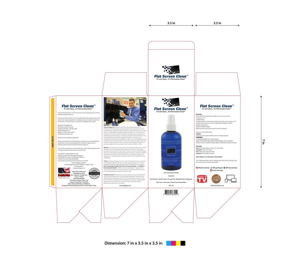 Approved For Printing! 
Hip Hip Hooray!
8oz Box Flat Screen Clean™
Over 3 weeks of work it took to finish!
#FlatScreenClean #ScreenCleanerKit #VincentRugani 
flatScreenClean.com
Vincentrugani.com