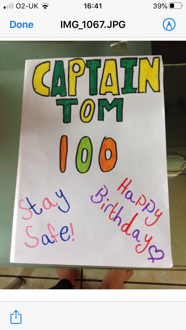 CoedYGof's tweet photo. Penblwydd Hapus @captaintommoore oddi wrth Bl5&6. Gobeithio rydych chi’n hoffi’r cardiau rydyn ni wedi postio atoch chi. Happy Birthday from Yr5&6. We hope you like all the cards we’ve sent and tweeted to you! #arwr #hero. #makeacardfortom https://t.co/J6RCvhCU2c