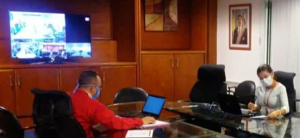 AnibalBaldan's tweet photo. #30abr | Cumpliendo instruciones emanadas por la Presidencia de @CVP_PDVSA  se sostuvo  una mesa de trabajo vía videoconferencia con las autoridades de las EEMM de Oriente, para trazar líneas de acción estratégicas a favor de la producción de la Nación.
#CuarentenaEnUnión https://t.co/ddAoFi2hMu