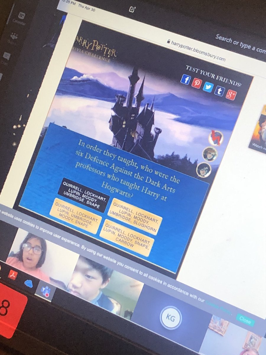 MsRoseTweets's tweet image. Today we played @HarryPotter_Nox trivia during our @MicrosoftTeams #FunLunch. I found out my #HarryPotter name would be Mosag Rabnott. So. Ms. Rabnott it is I suppose 🤷🏼‍♀️