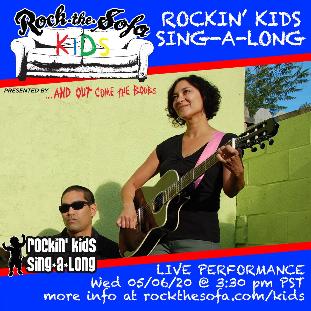 Rock The Sofa (@rock_the_sofa) on Twitter photo Stephanie Pepitone is back with another fun Rockin' Kids Sing-A-Long time with the punk rock and pirate twist on Wednesday, May 6th at 3:30 PM PST! Email stephaniepepitone@gmail.com to RSVP and get Zoom link. Stephanie Pepitone is back with another fun Rockin' Kids Sing-A-Long time with the punk rock and pirate twist on Wednesday, May 6th at 3:30 PM PST! Email stephaniepepitone@gmail.com to RSVP and get Zoom link.