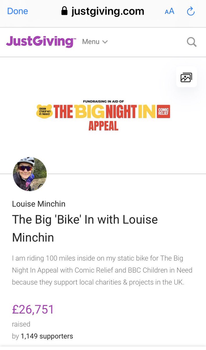 louiseminchin's tweet photo. This time last week lots of us were at the start of #TheBigBikeIn. It turned out to be an amazing evening, with so many of you taking part and donating. Thanks to all of you for time, effort and hard earned money. This is how much we have raised which is fantastic. 👍👍🏻🚴🏻🚴🏻‍♀️ https://t.co/M7BmOTVBJO
