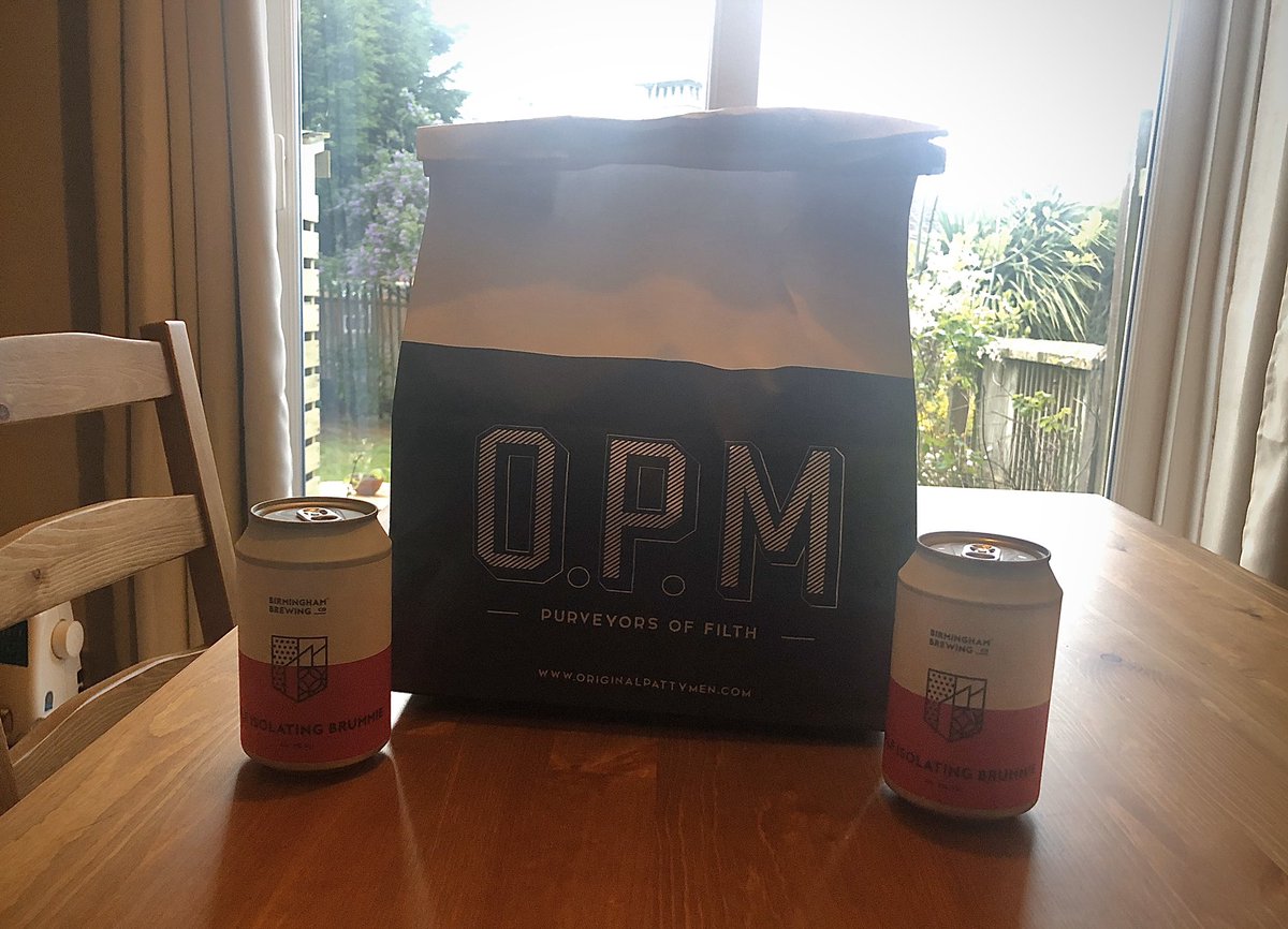 It’s an <a href="/OriginalPattyM/">O.P.M</a> and <a href="/brumbrewery/">Brum Brewing Co</a> kinda night 🍔🍻