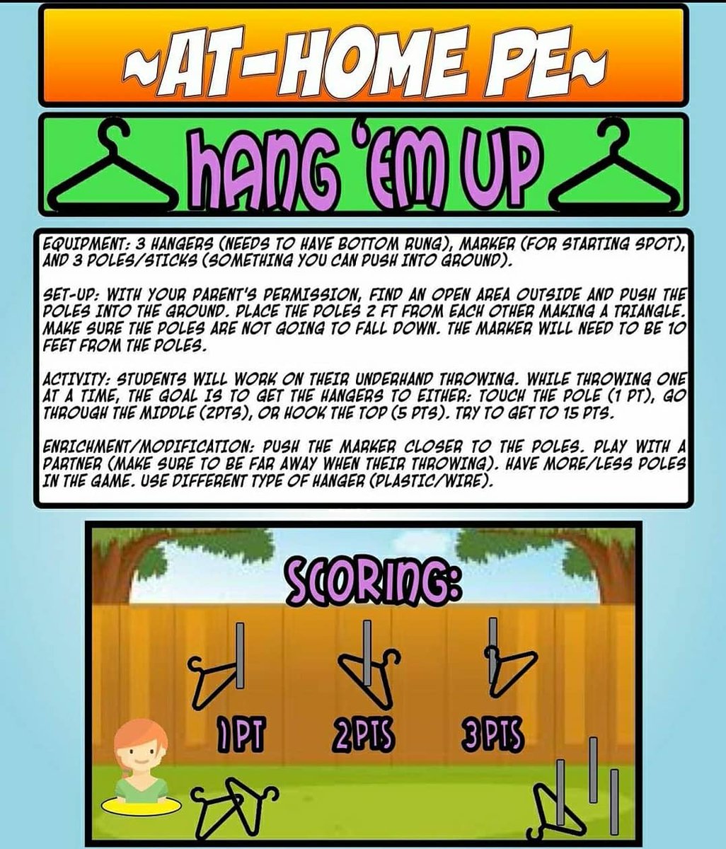 JenksWestPE's tweet photo. Check out these fun At-Home PE activities! #westisbest https://t.co/bZXfSGjzXM