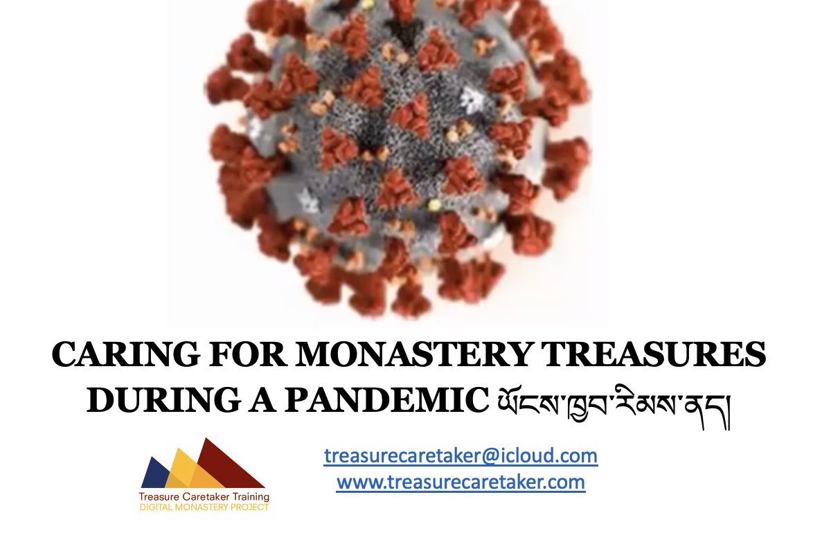 A new resource created at the request of monasteries “Caring for Monastery Treasures during a Pandemic" is available on our webpage treasurecaretaker.com/manual-for-the…