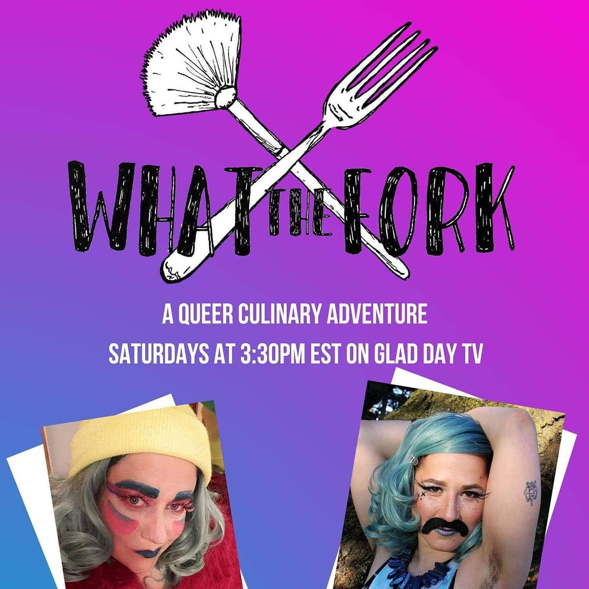 GDBooks's tweet photo. INCOMING: New queer culinary programming starts on Saturday, brought to you fresh on GD TV! Tune in to What The Fork at 3:30pm on Saturdays starting May 2nd. https://t.co/OnNeU2Upzr #queerswhocook #queerantine #queercooking https://t.co/agNzgrvDb5