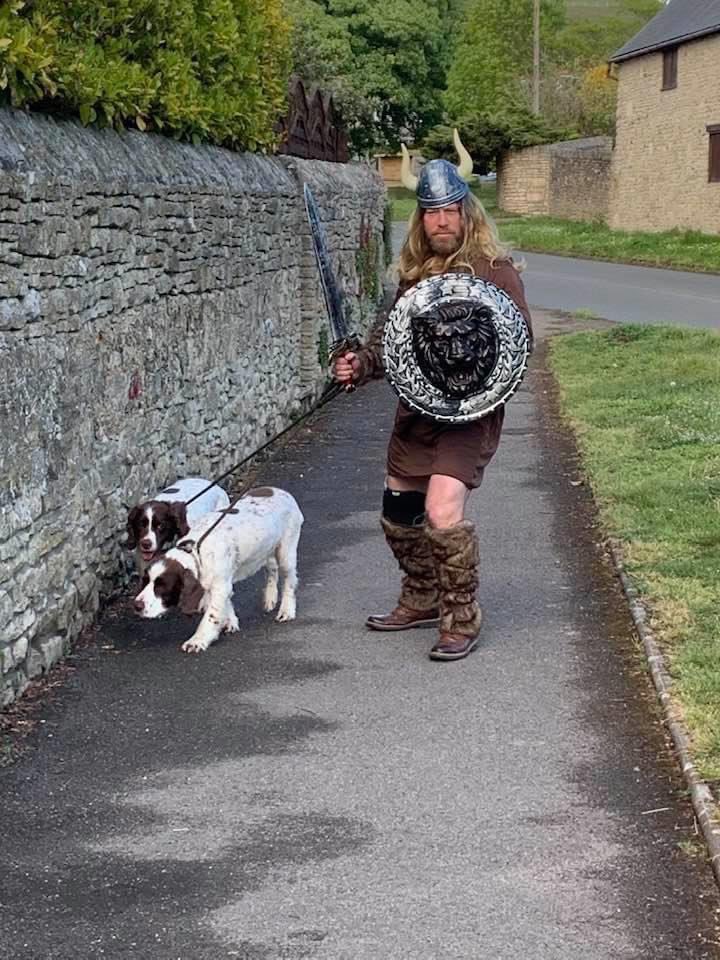 Steve’s a Viking got his dog walk today!  He’s not giving up!