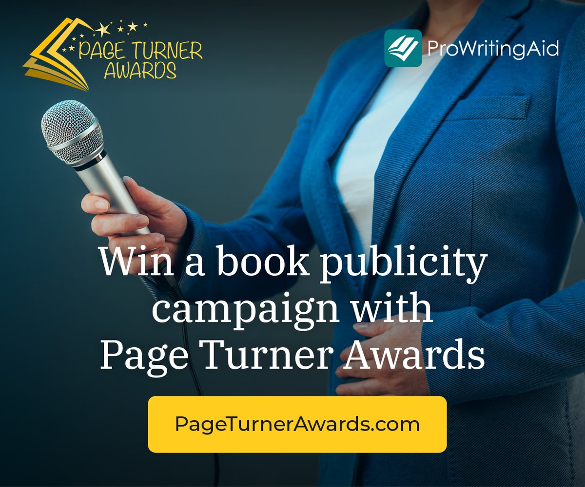 PageTurnerAward's tweet photo. Fancy a PR Campaign for your #Kindle #ebook? Enter to win this 5K prize @PageTurnerAward &amp; @ProWritingAid https://t.co/oIZIYL1a2L #authors #pubtips #indieBRAG #amwriting #pubwrite #selfpub @palamedespr @PRforWriters https://t.co/nZq4LTi2QA