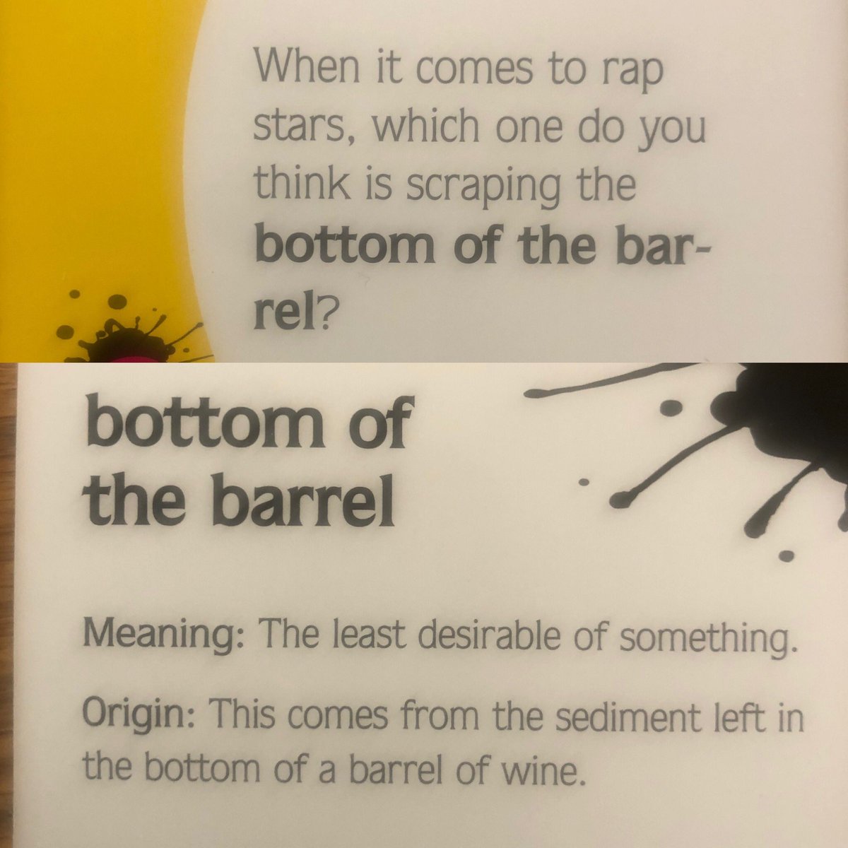 Of the meaning bottom barrel Bottom of
