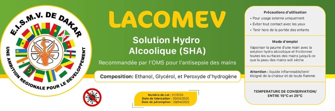 Dr_Ibrahim_A_A's tweet image. Et voilà, un geste à encourager ! 
Le laboratoire de Contrôle de Médicaments Vétérinaires #LACOMEV produit des solutions et gels Hydro Alcooliques.