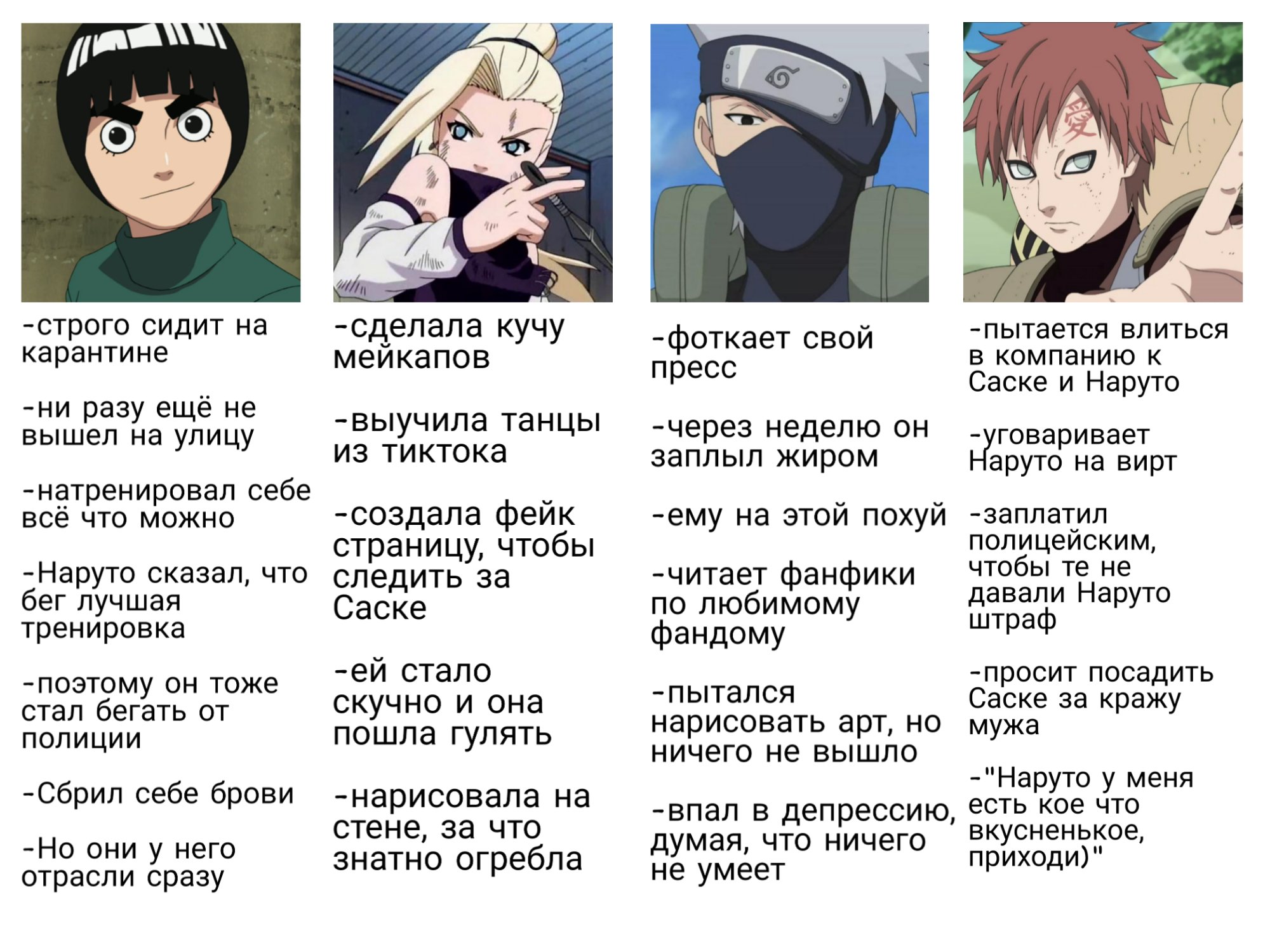 Герои Наруто имена