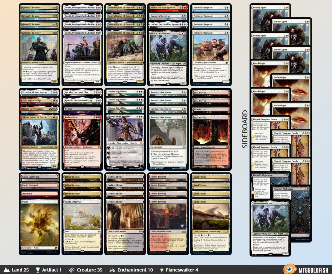 Robert Taylor on Twitter "Esper Control (Yorion) 1 Mardu Legendary