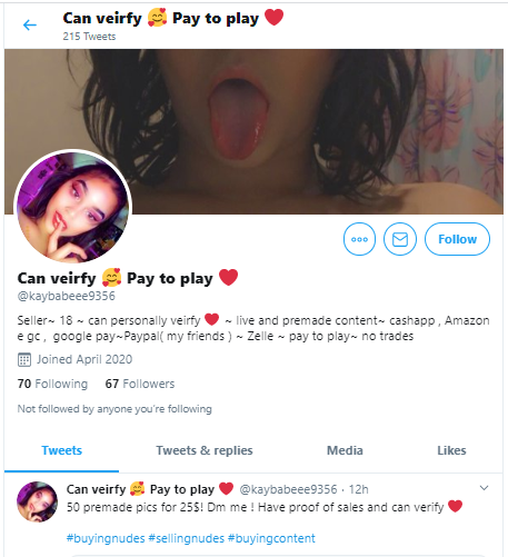 Update!  #OnBlast Scammer ran again from @kbabee93561 to @kaybabeee9356 to escape the continued bad publicity!Please  #RT &  #REPORT for Suspension-Evasion!Reminder, all her media before Mar 22 is illegal/underage!GET THIS CP-SPREADING TRASH OUT OF THE COMMUNITY!