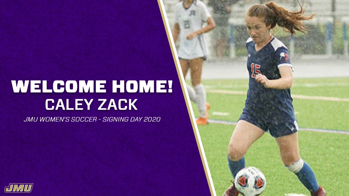 JMUWSoccer's tweet photo. 📝 SIGNED

✅ Caley Zack

Caley comes from Alexandria, Va. and starred for both Braddock Road YC and T.C. Williams, captaining the Titans to their first-ever regional title and earning First Team All-State honors as a junior!

#GoDukes https://t.co/AzWs7LQJVR