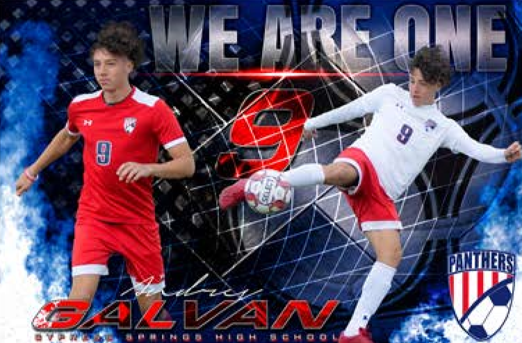 CySpringsSoccer's tweet photo. Senior Spotlight, Midfielder/Forward, #9 Andres Galvan. Andres has an incredible work rate and dedication to his craft that will undoubtedly carry over to his bright future. Thank you, Andres, for grinding everyday for your team! #WeAreOne #F3 #BuiltfortheBattle @CySpringsHS https://t.co/KgeUmoQrRG