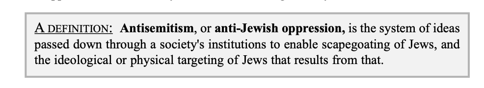 this scapegoating is in fact a classic antisemitic move! "The Past Didn't Go Anywhere" by  @homeandfreedom highlights that this process of scapegoating is definitional to antisemitism. you can read it here:  https://www.aprilrosenblum.com/thepast 