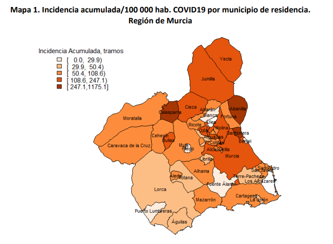 📌Casos de personas afectadas por #COVID__19 según municipio de residencia desde el inicio de la pandemia en la #RegióndeMurcia
Los municipios con mayor número de casos son: Murcia Cartagena y Molina de Segura
#MurciaSalud #coronavirus #coronavirusmurcia #epidemiologia #municipio