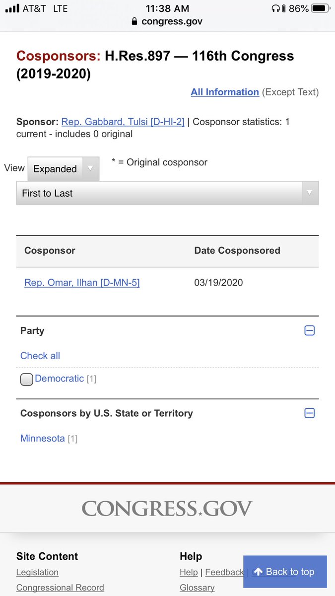 Cheese12987's tweet photo. Kind of crazy how @TulsiGabbard was the very first member of Congress to sound the alarm on the #CoronavirusPandemic, was the first to introduce #UBIStimulus legislation, &amp; the only one that isn’t sending out Unity Fund emails telling her supporters to vote for @JoeBiden https://t.co/Du7TBkW8lr