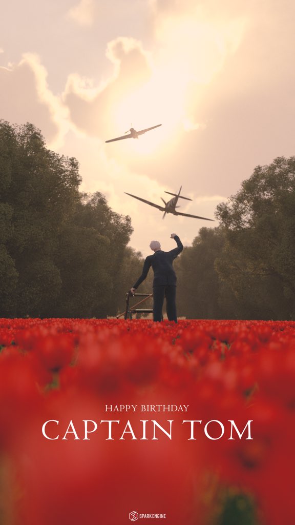 sparkengine's tweet image. So moved by #CaptainTomMoore story. The flypast today topped it off beautifully - Here's our tribute.
#Cinema4D #Octane #VFX #CGI #Aviation #Spitfire #Hurricane #RoyalAirForce #RAF