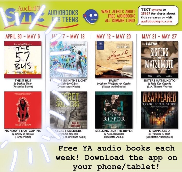 miss_strickler's tweet photo. The first week of FREE audio books starts TODAY and goes through July! If you’re out of books or love to listen to a story, download the app and get started reading. Perfect for a rainy day! #PumaProud https://t.co/M5LUtpjLV5