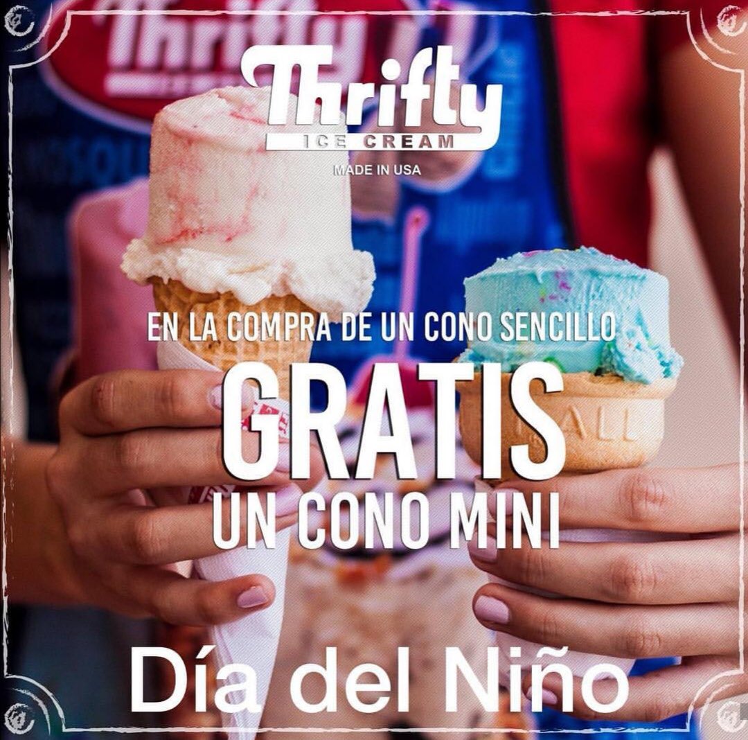 lacuauhtemoc's tweet photo. Helados Thrifty celebra a los vecinitos más pequeños 🧸🧒🏼👧🏽👦🏻 con un cono mini de helado gratis! Río Panuco 76 local 3 cerca de la Plaza Necaxa aquí en Col #Cuauhtemoc y también recomendamos el café ☕️ y las crepas #DiaDelNino #DiaDelNinoYLaNina #comecdmx #SolidarioContigo https://t.co/cqNZ065w9Z