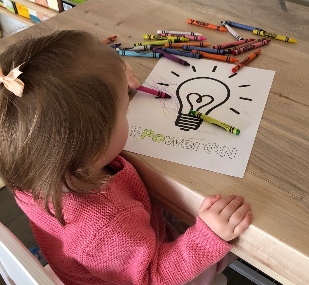 opg's tweet photo. Feeling creative? Draw a 💡 and fill it with a message of hope to thank an essential worker. Put it in your window and tag us using #PowerON. Need inspiration? Try this colouring sheet: https://t.co/ShAk5G0UB6 https://t.co/kjfW0iewEp